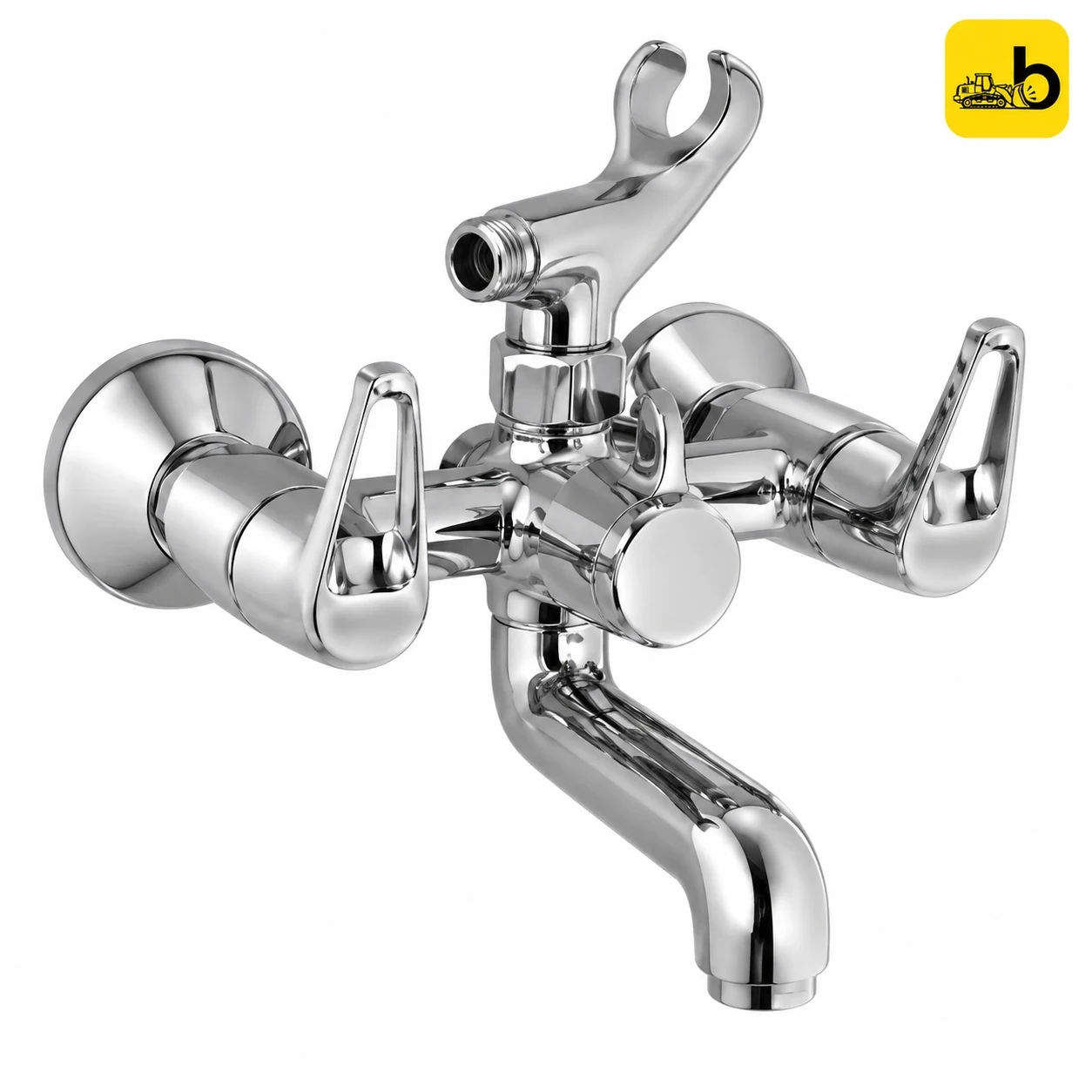 Johnson Bathware Sigma Wall Mixer 2 in 1 with Crutch - T5322C - Chrome
