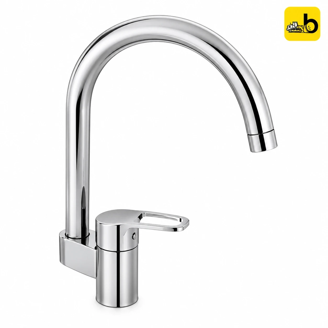 Johnson Bathware Sigma Floor Mounted Goose Neck Sink Mixer - T53107C - Chrome