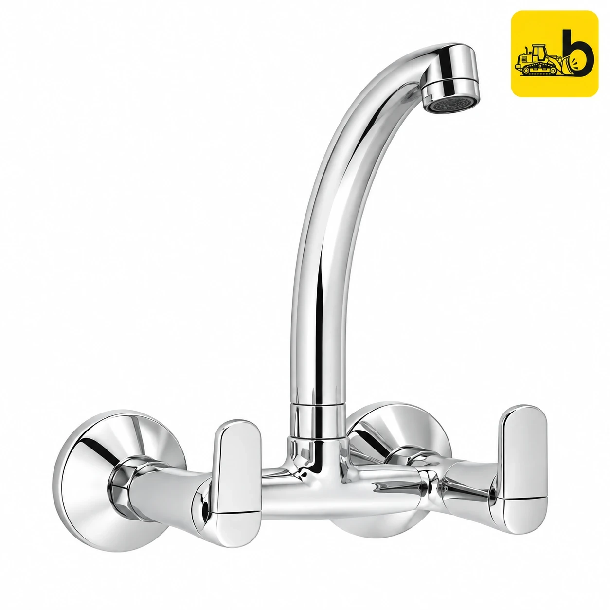 Johnson Bathware Spun Wall Mounted Sink Mixer - T3420C - Chrome