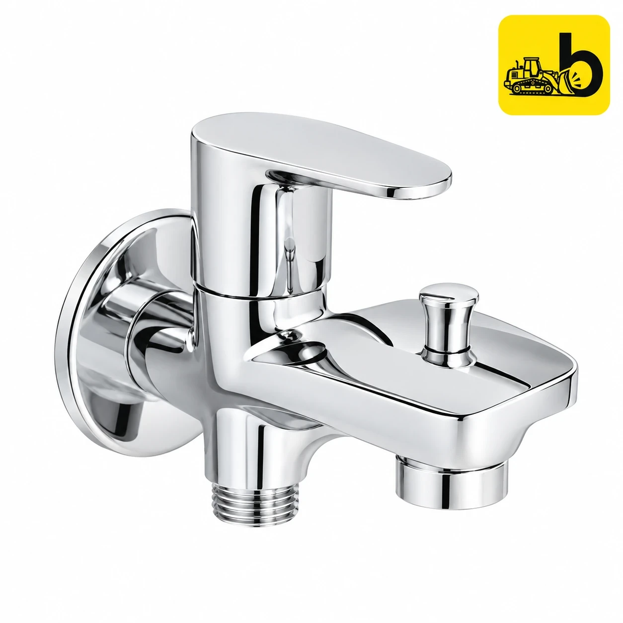 Johnson Bathware Spun 2 in 1 Bib Cock - T3408C - Chrome