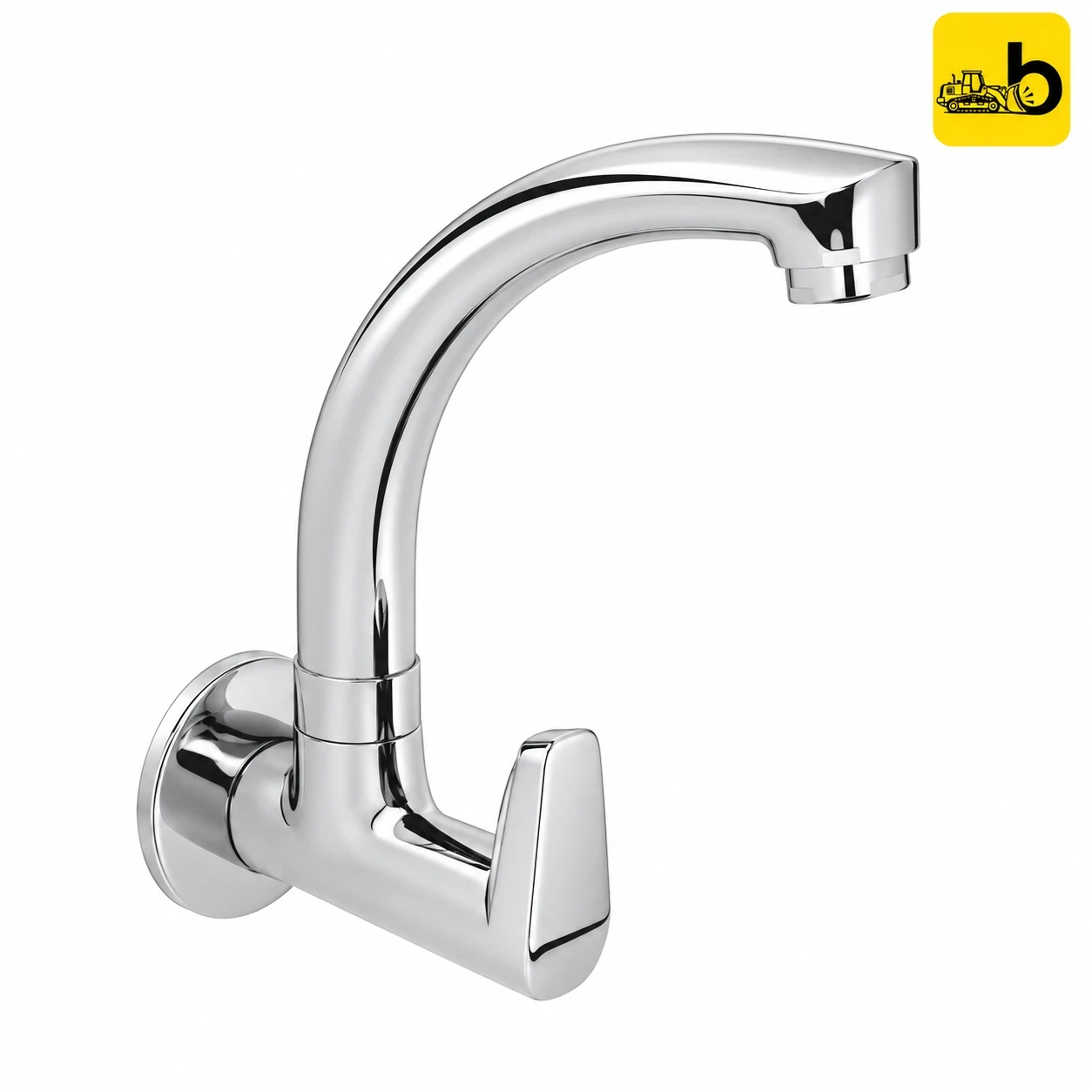 Johnson Bathware Spun Wall Mounted Sink Cock - T3418C - Chrome