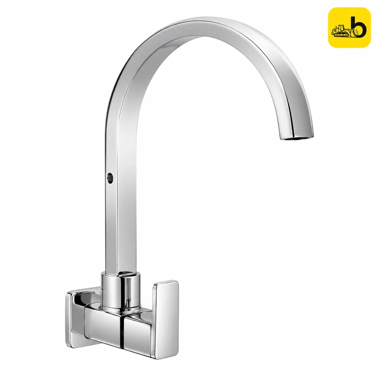 Johnson Bathware Deniz Wall Mounted Gooseneck Sink Cock - T6184CB - Chrome