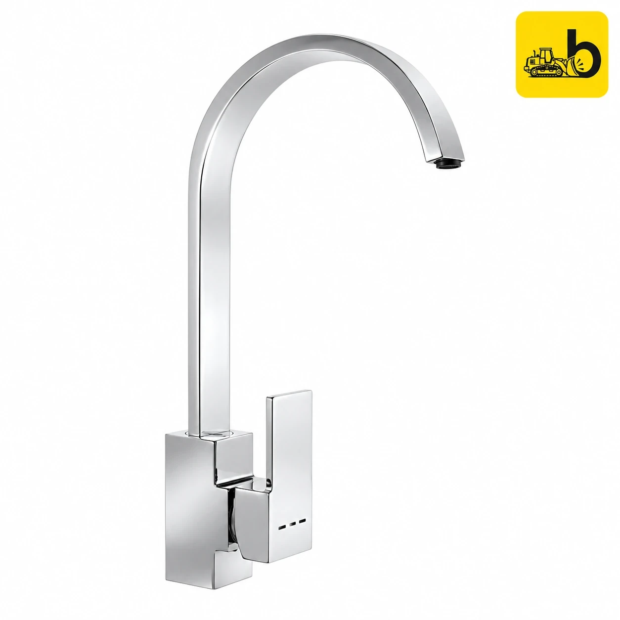 Johnson Bathware Deniz Floor Mounted Goosneck Sink Mixer - T61107C - Chrome