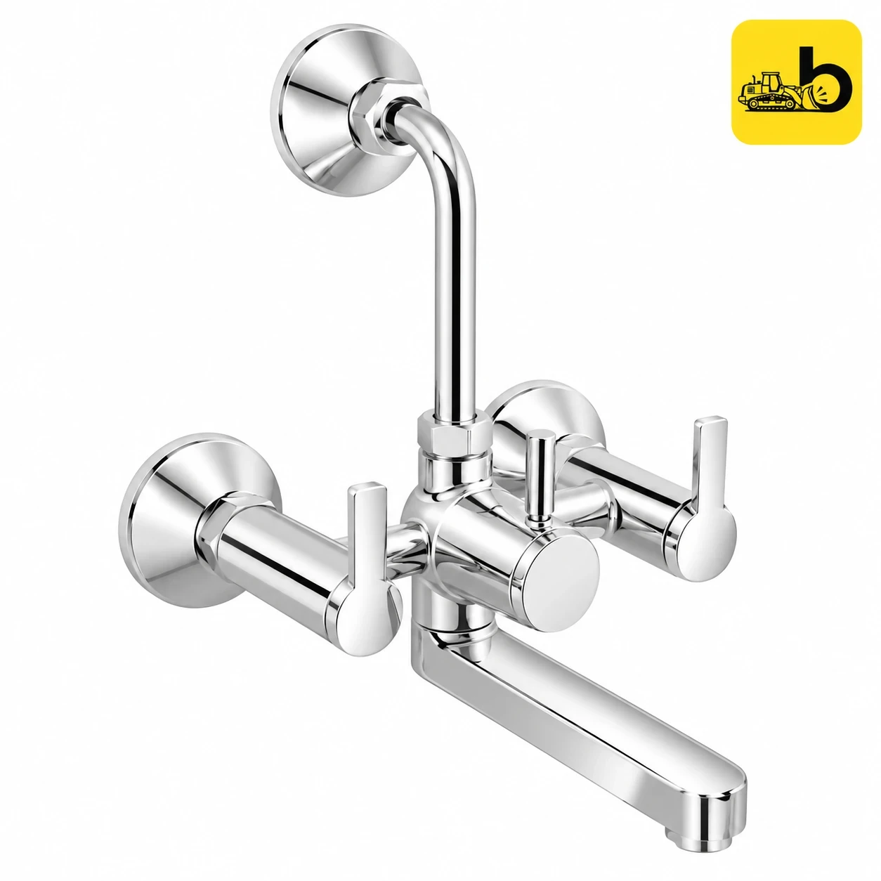 Johnson Bathware Doris Nxt Wall Mixer 2-in-1 with Bendpipe - T8321CB - Chrome