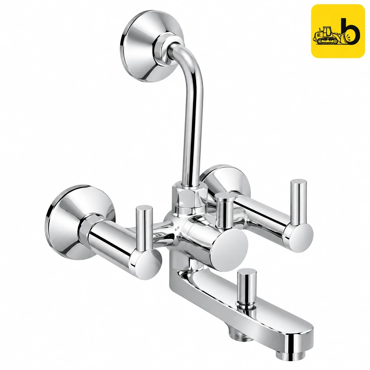 Johnson Bathware Doris Nxt 3-in-1 Wall Mixer+ BendPipe - T8323C - Chrome