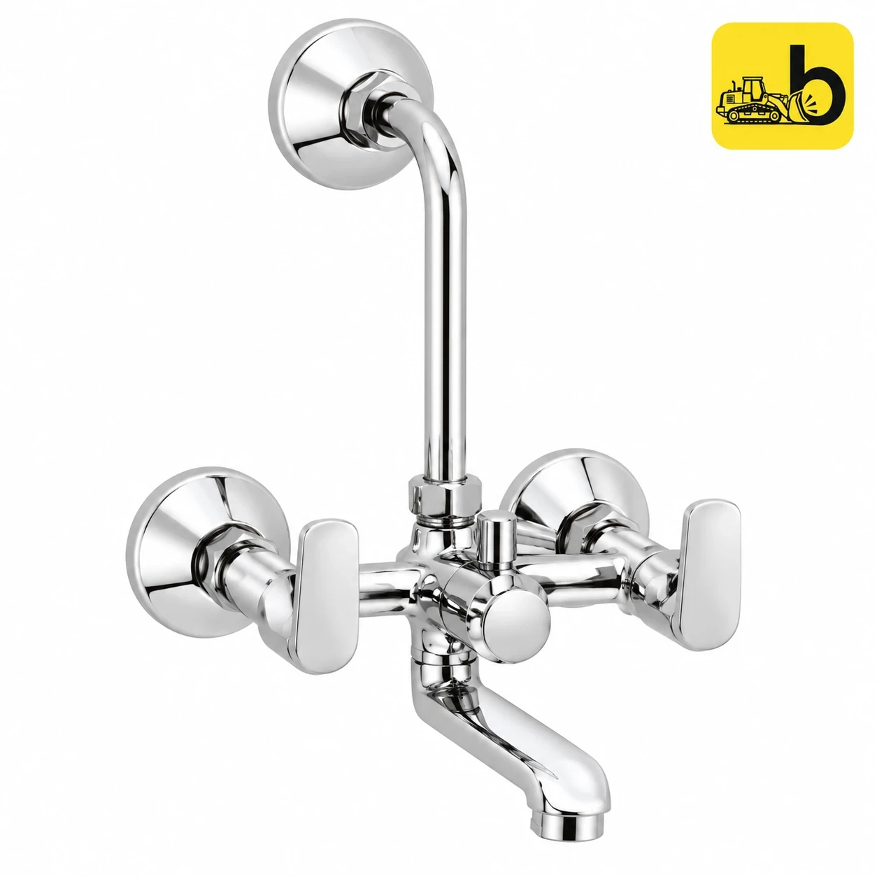 Johnson Bathware Viva Wall Mixer 2 in 1 with Bend Pipe - T4821C - Chrome
