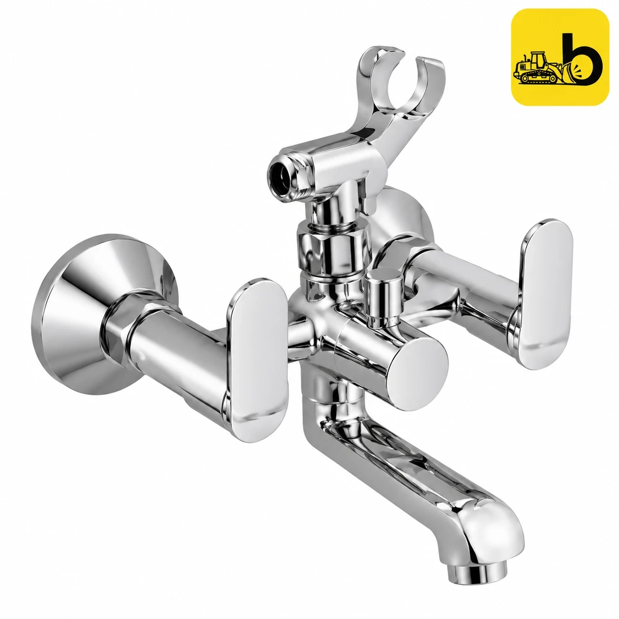 Johnson Bathware Viva Wall Mixer 2 In 1 with Crutch - T4822CB - Chrome