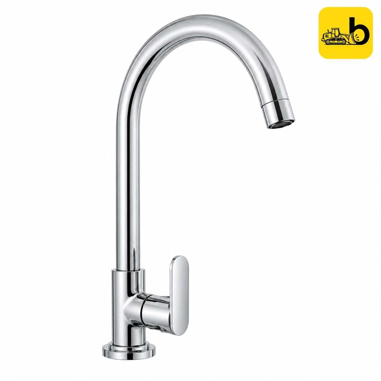 Johnson Bathware Viva Floor Mounted Gooseneck Sink Cock - T48106CB - Chrome
