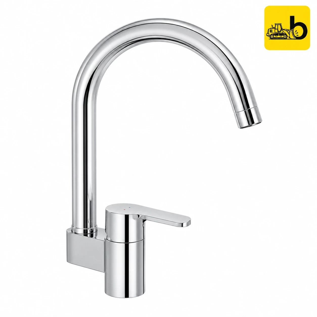 Johnson Bathware Viva Floor Mounted Gooseneck Sink Mixer - T48107CB - Chrome