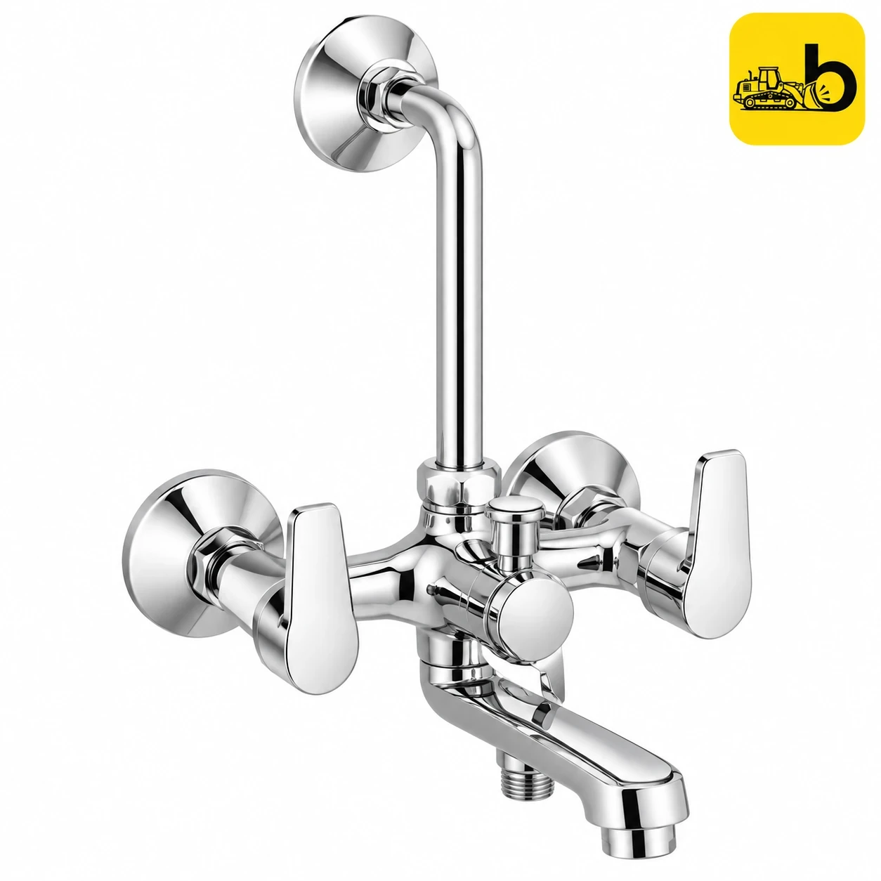 Johnson Bathware Sparo Wall Mixer 3 in 1 with Bend Pipe - T8223CB - Chrome