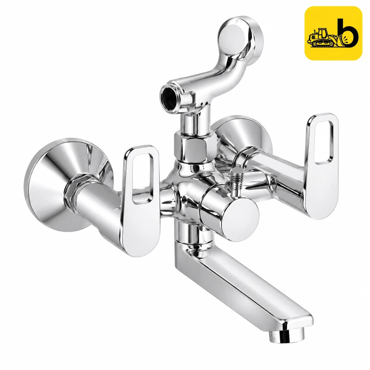 Johnson Bathware Sparo Wall Mixer 2 In 1 with Crutch - T8222CB - Chrome