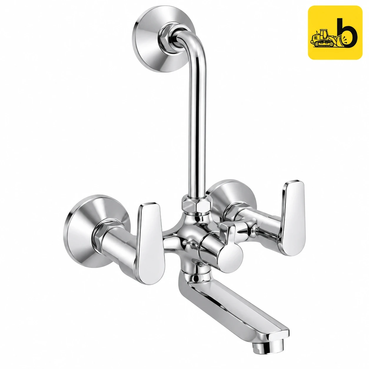 Johnson Bathware Sparo Wall Mixer 2 in 1 with Bend Pipe - T8221CB - Chrome