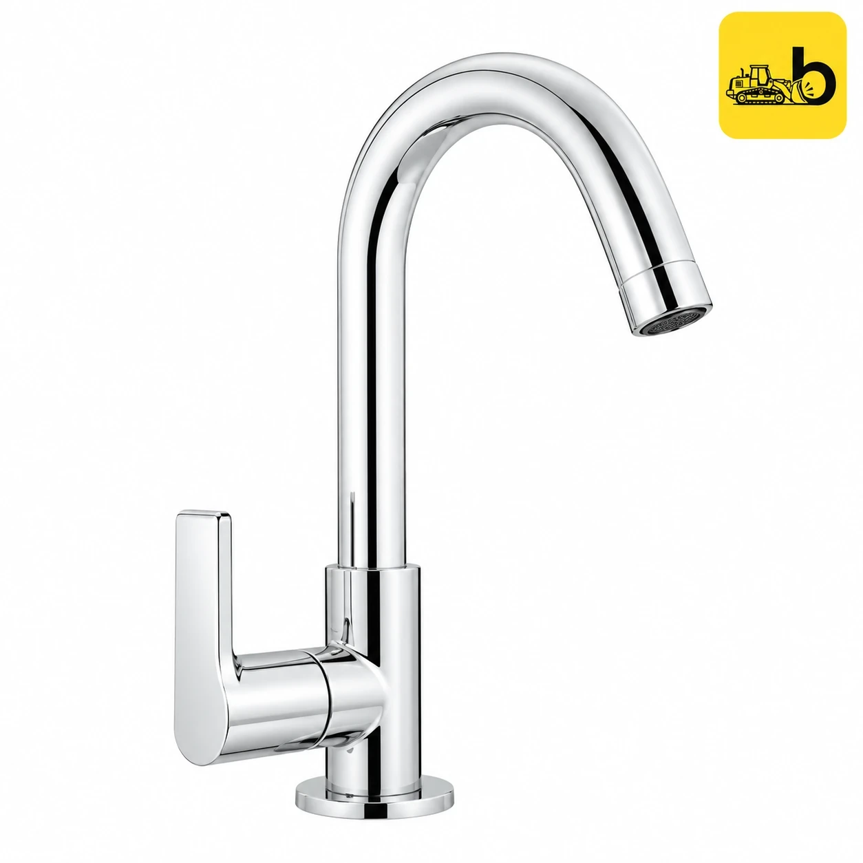 Johnson Bathware Sparo Swan Neck Pillar Cock - T8204CB - Chrome