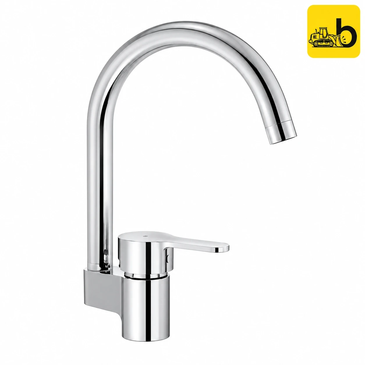 Johnson Bathware Doris Nxt Floor Mount Gooseneck Sink Mixer - T83107CB - Chrome