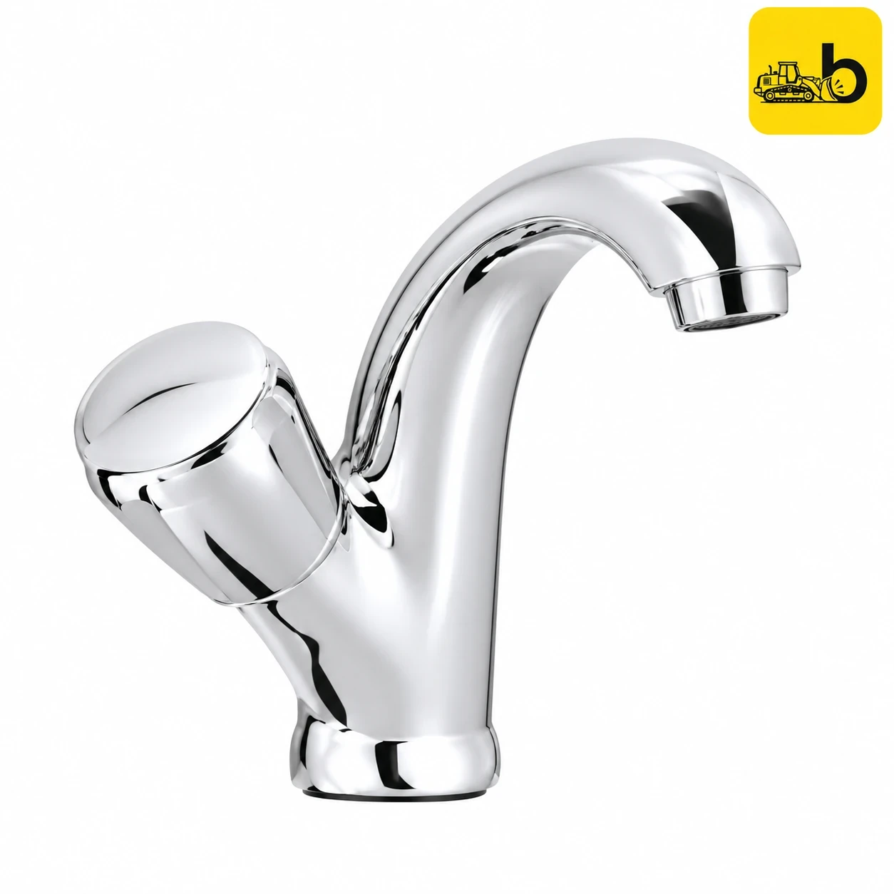 Johnson Bathware Nexa Swan Neck Pillar Cock - T4904C - Chrome