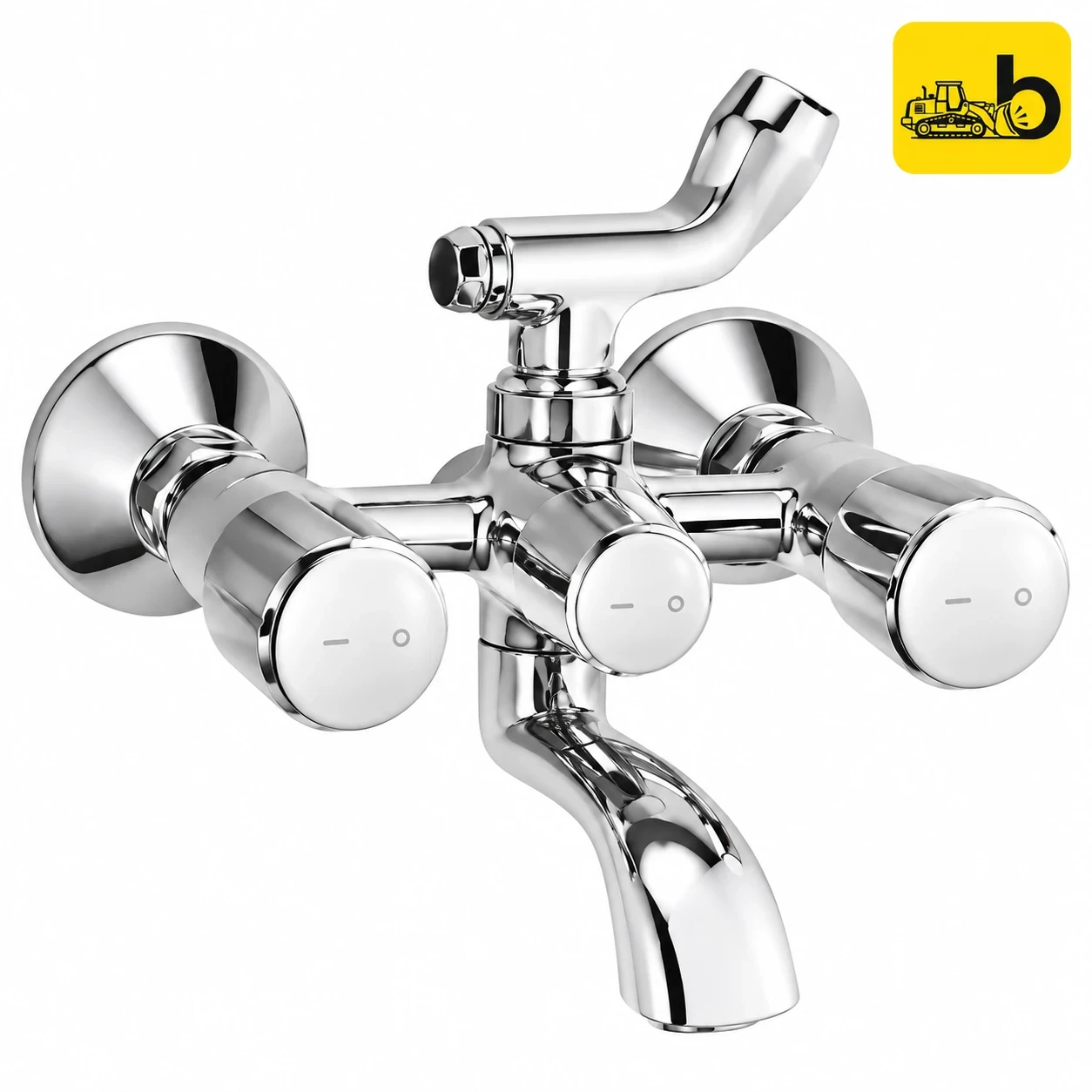 Johnson Bathware Nexa Wall Mixer 2 in 1 with Crutch - T4922C - Chrome