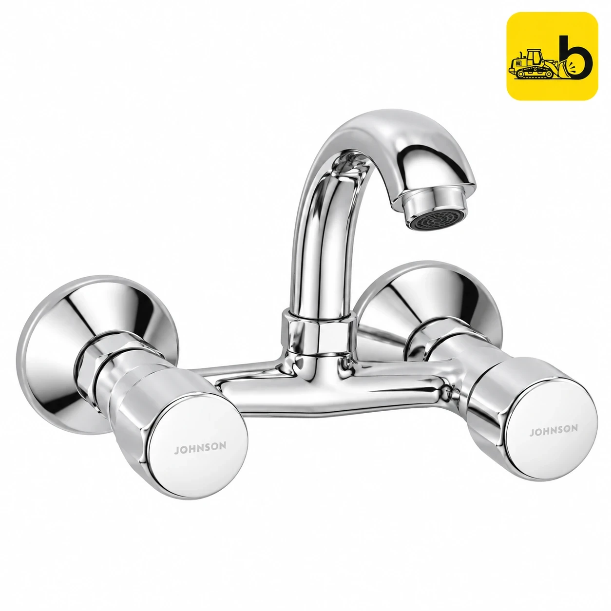 Johnson Bathware Nexa Wall Mounted Sink Mixer with Swivel Spout - T4920C - Chrome