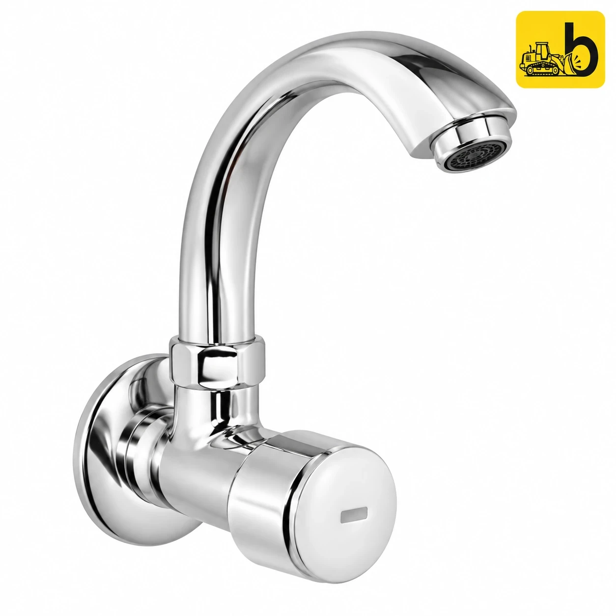 Johnson Bathware Nexa Wall Mounted Sink Cock with Swivel Spout - T4918C - Chrome
