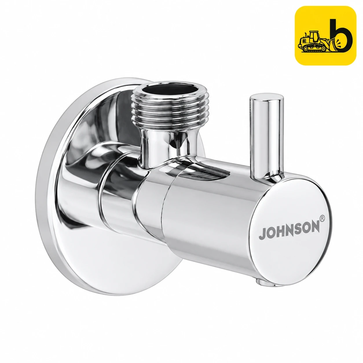 Johnson Bathware Ruby Angle Cock with Flange - T2910C - Chrome
