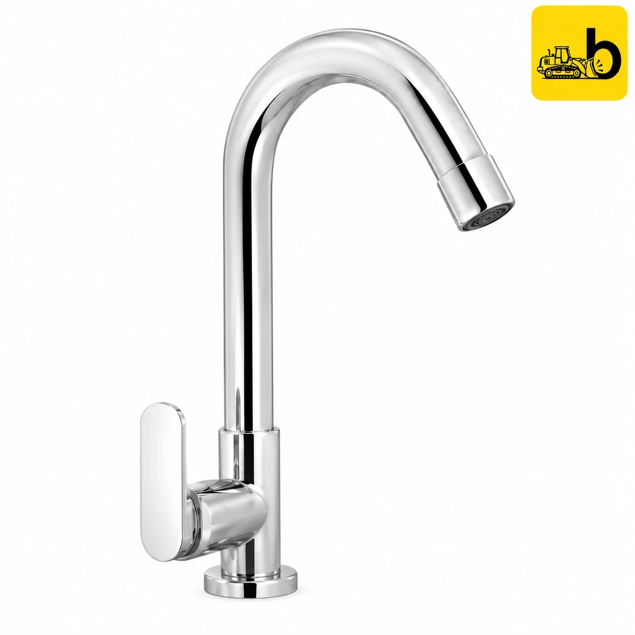 Johnson Bathware Canary Swan Neck Pillar Cock - T8404CB - Chrome