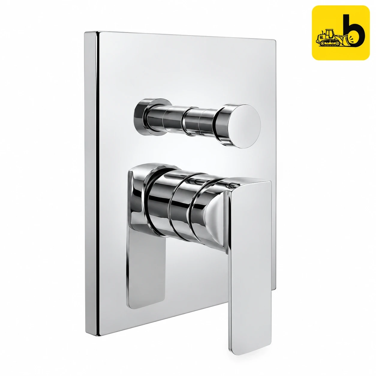 Johnson Bathware Canary SLCD 40/45mm HF Upper Trim-Mirror - T8480CB - Chrome