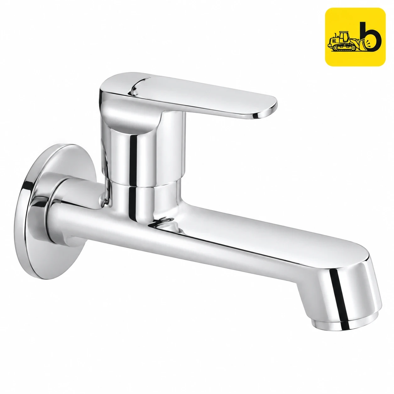 Johnson Bathware Canary Long Body Bib Cock - T8407CB - Chrome