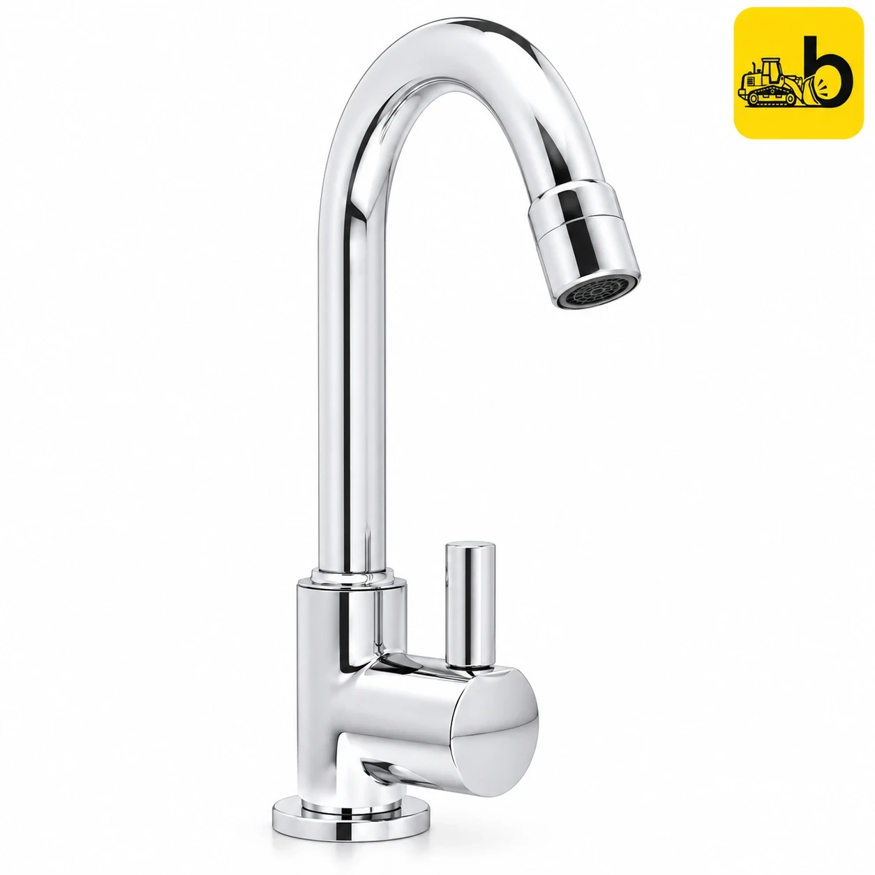 Johnson Bathware Ruby Swan Neck Pillar Cock - T2904C - Chrome