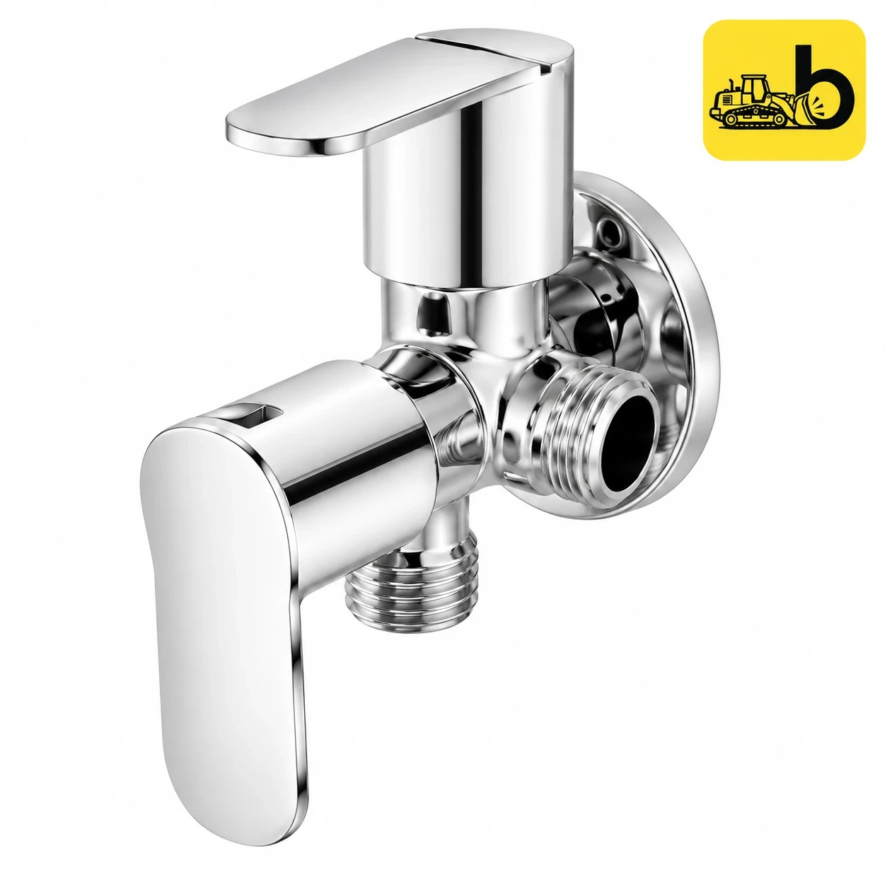 Johnson Bathware Alpha 2 in 1 Angle Cock - T8912CB - Chrome