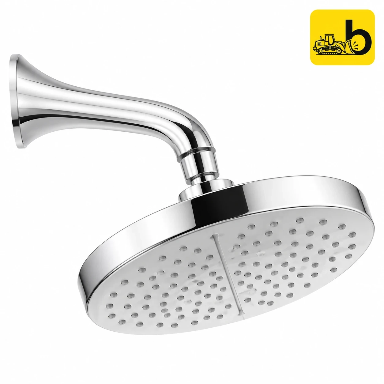 Johnson Bathware Rivo Round Overhead Shower Single ow 177mm - S3314DC - Chrome