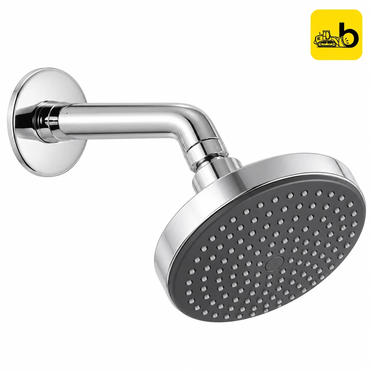 Johnson Bathware Rivo Round Overhead Shower Single ow 127mm - S3314BC - Chrome