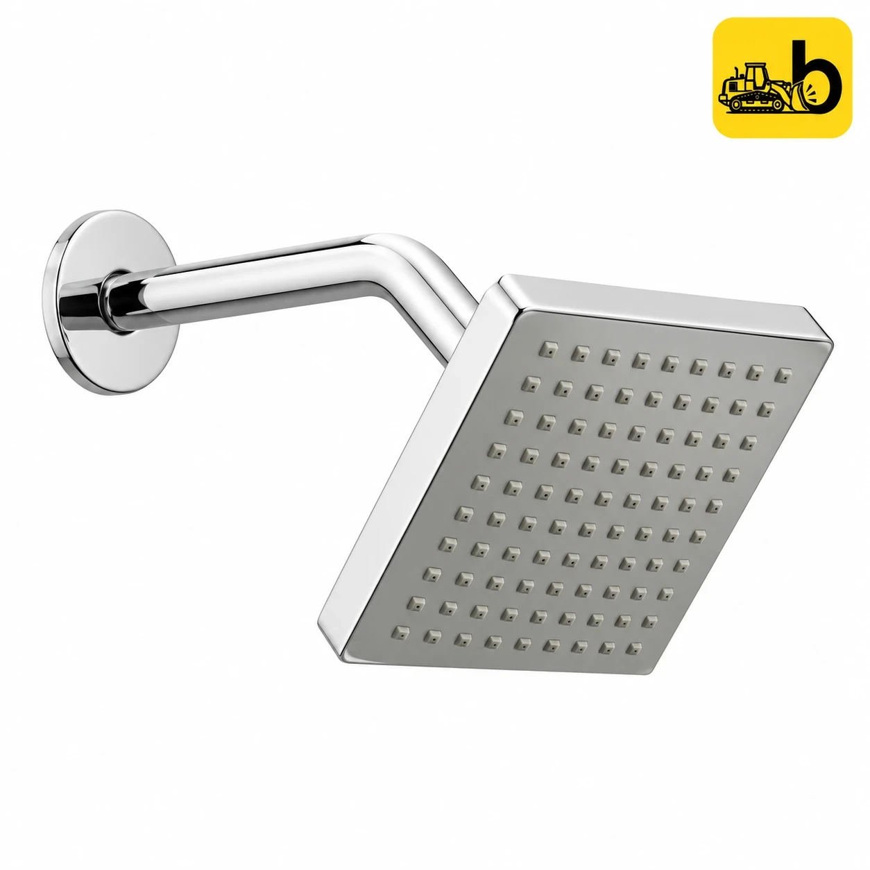 Johnson Bathware Rivo Square Overhead Shower Single ow 127mm - S3343AC - Chrome