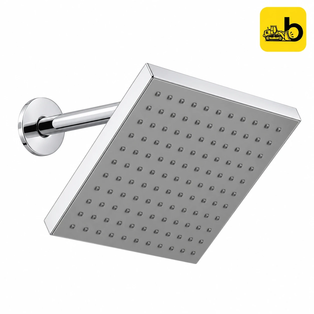 Johnson Bathware Rivo Square Overhead Shower Single ow 200mm - S3315EC - Chrome