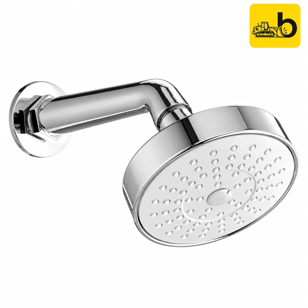 Johnson Bathware Rivo Round Overhead Shower Single ow 100mm - S3314AC - Chrome