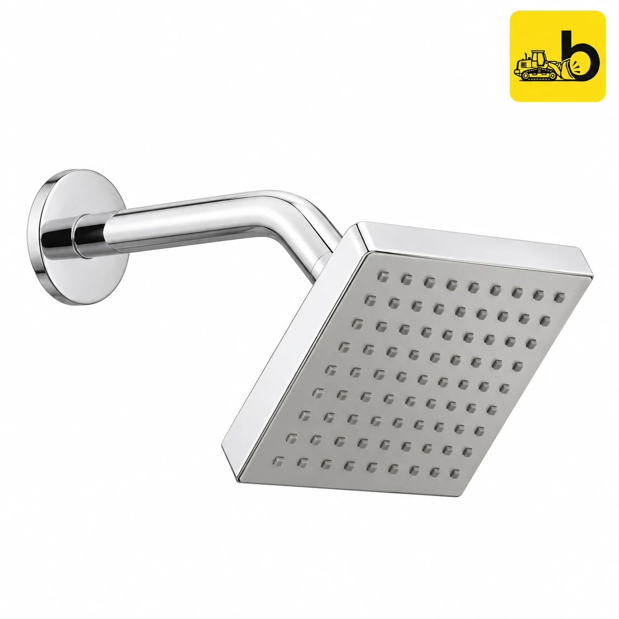 Johnson Bathware Rivo Square Overhead Shower Single ow 100mm - S3316AC - Chrome