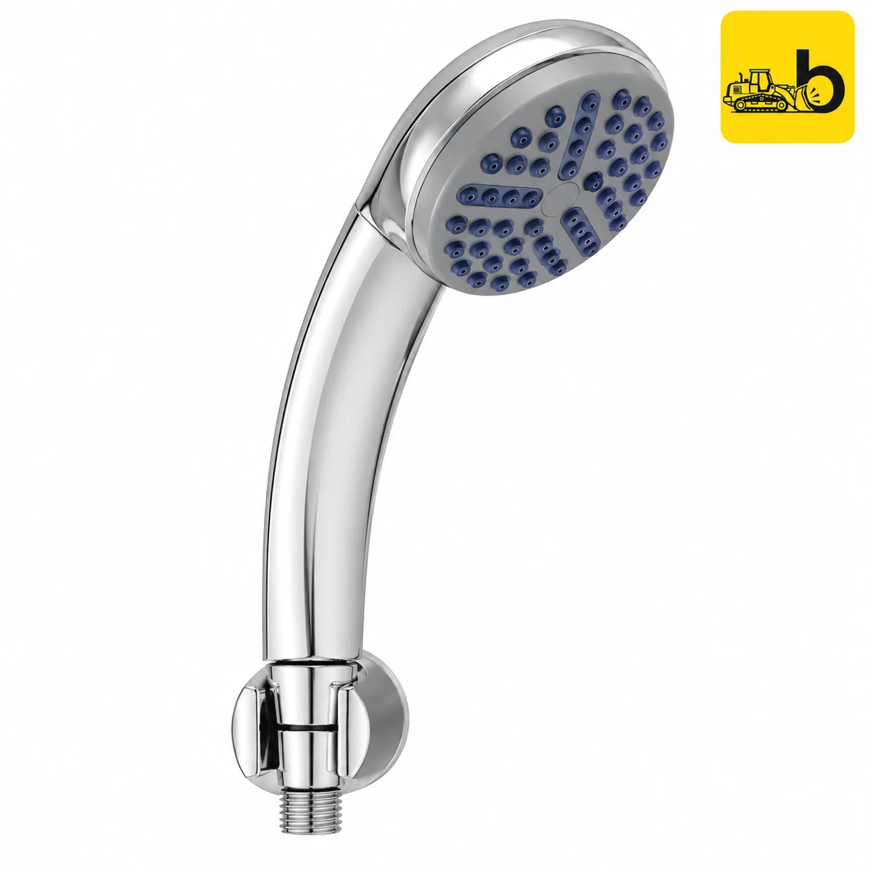 Johnson Bathware Single Flow Hand Shower with 1.5mt Hose & Hook - S0017C - Chrome