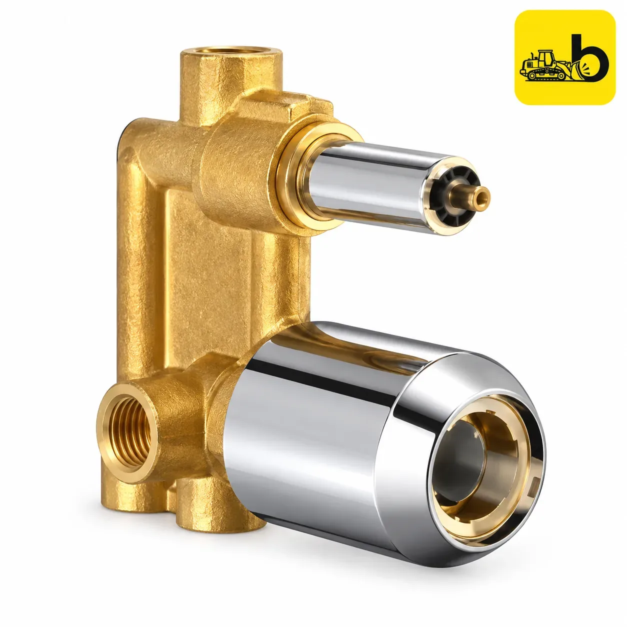 Johnson Bathware 3 Inlet Single Lever Concealed Diverter Body - T0066C - Brass