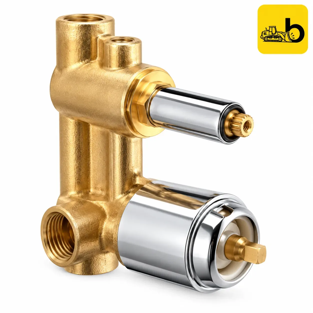 Johnson Bathware High Flow Single Lever Concealed Diverter Body - T2636C0 - Brass