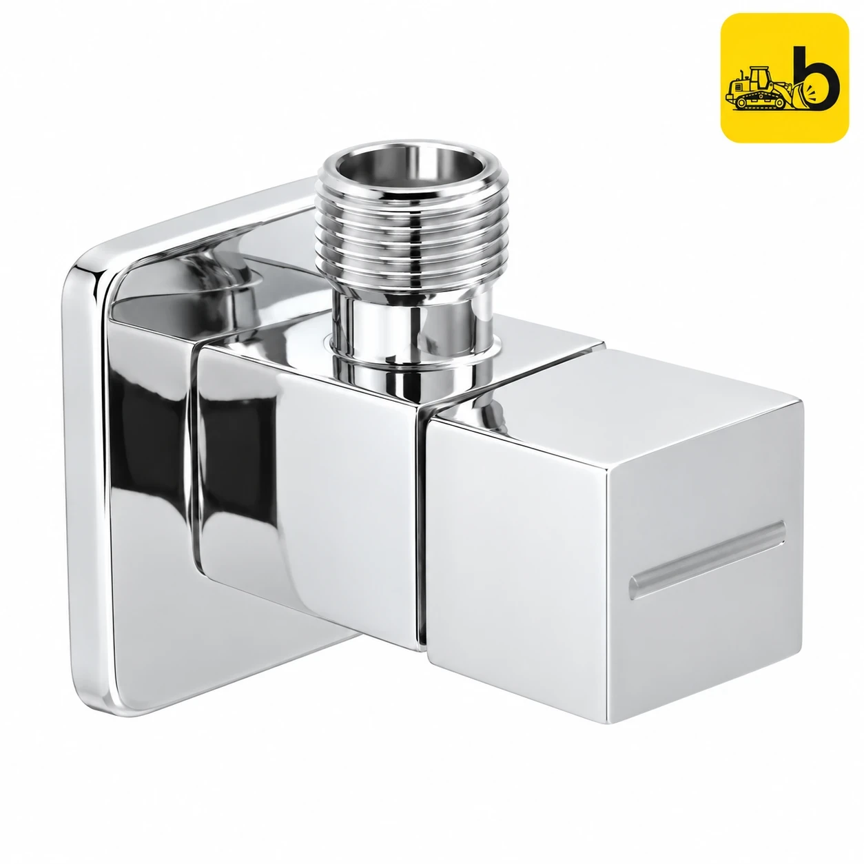 Johnson Bathware Square Angle Cock - T2710C - Chrome