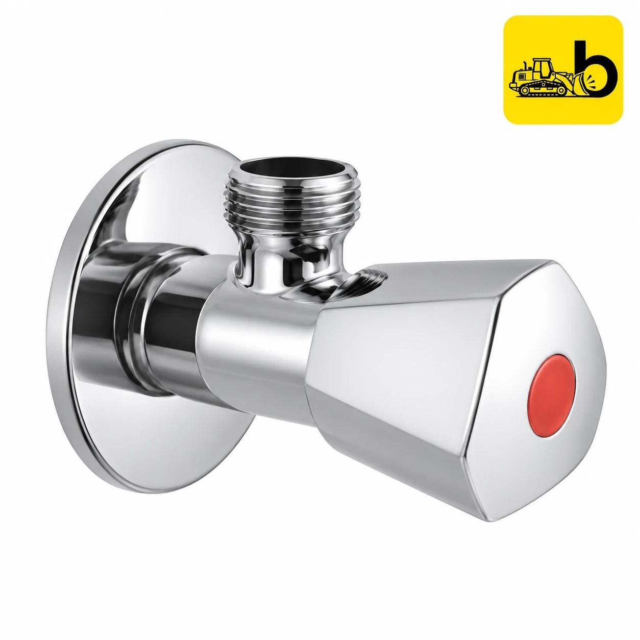 Johnson Bathware Travo Angle Cock with Flange (Pack of 10) - CP009TAC - Chrome