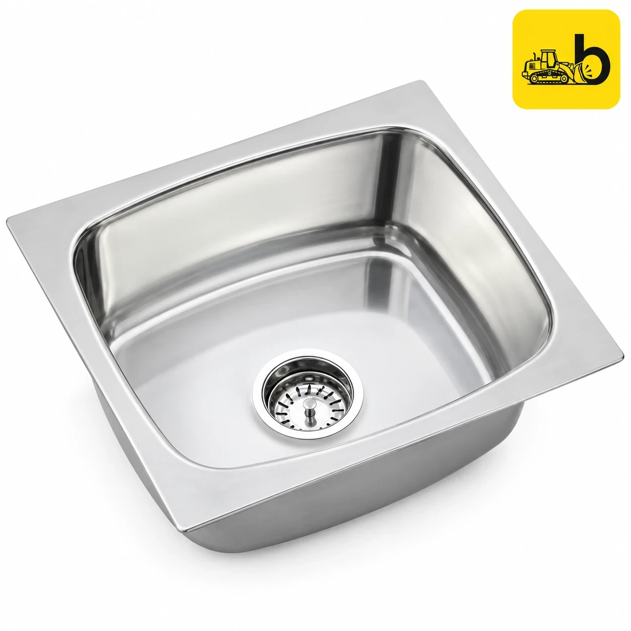 Johnson Bathware Ruby SS204 Kitchen Sink with Waste Coupling - K010101WC - Glossy