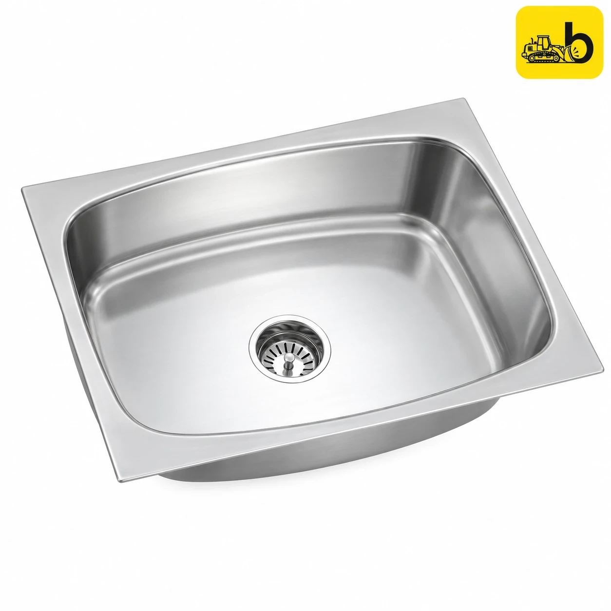 Johnson Bathware Ruby SS204 Kitchen Sink with Waste Coupling - K1010404WC - Glossy