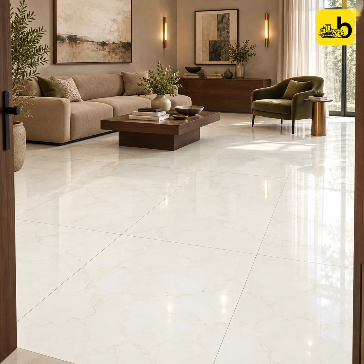 NITCO Kyoto Infinite – Glossy Vitrified Tile 600 × 1200 mm