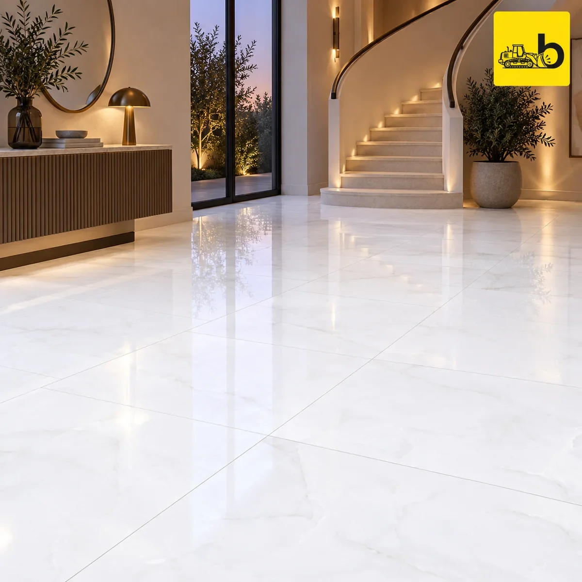 NITCO Cloudy Onyx Sky – Glossy Tile 600 × 1200 mm