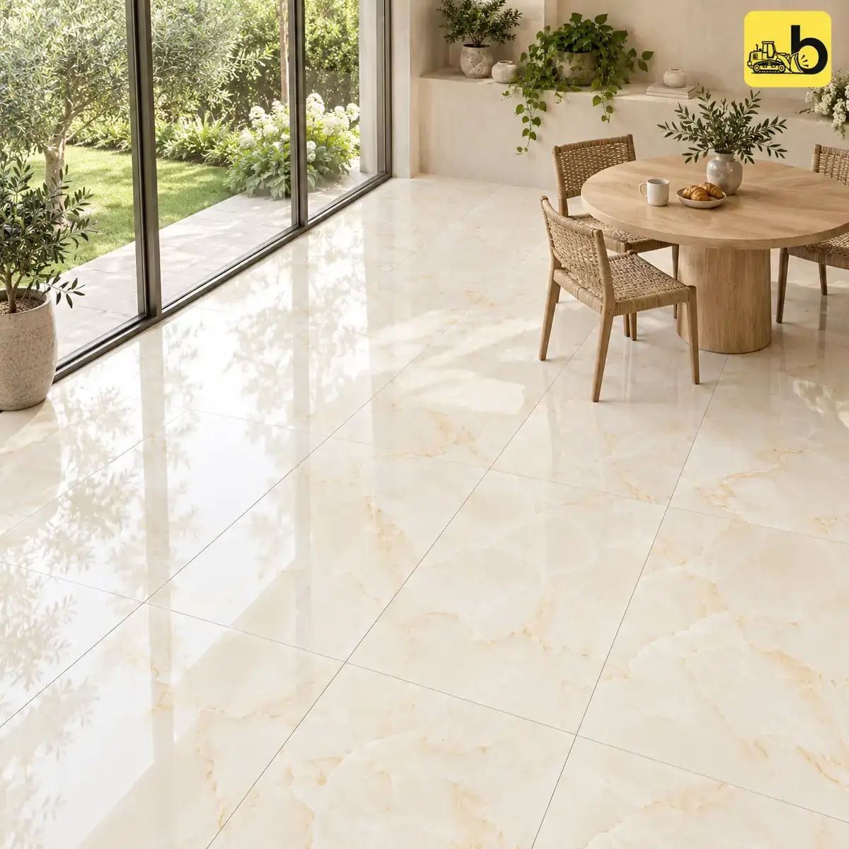 NITCO Crema Bellini – Glossy Tile 600 × 1200 mm