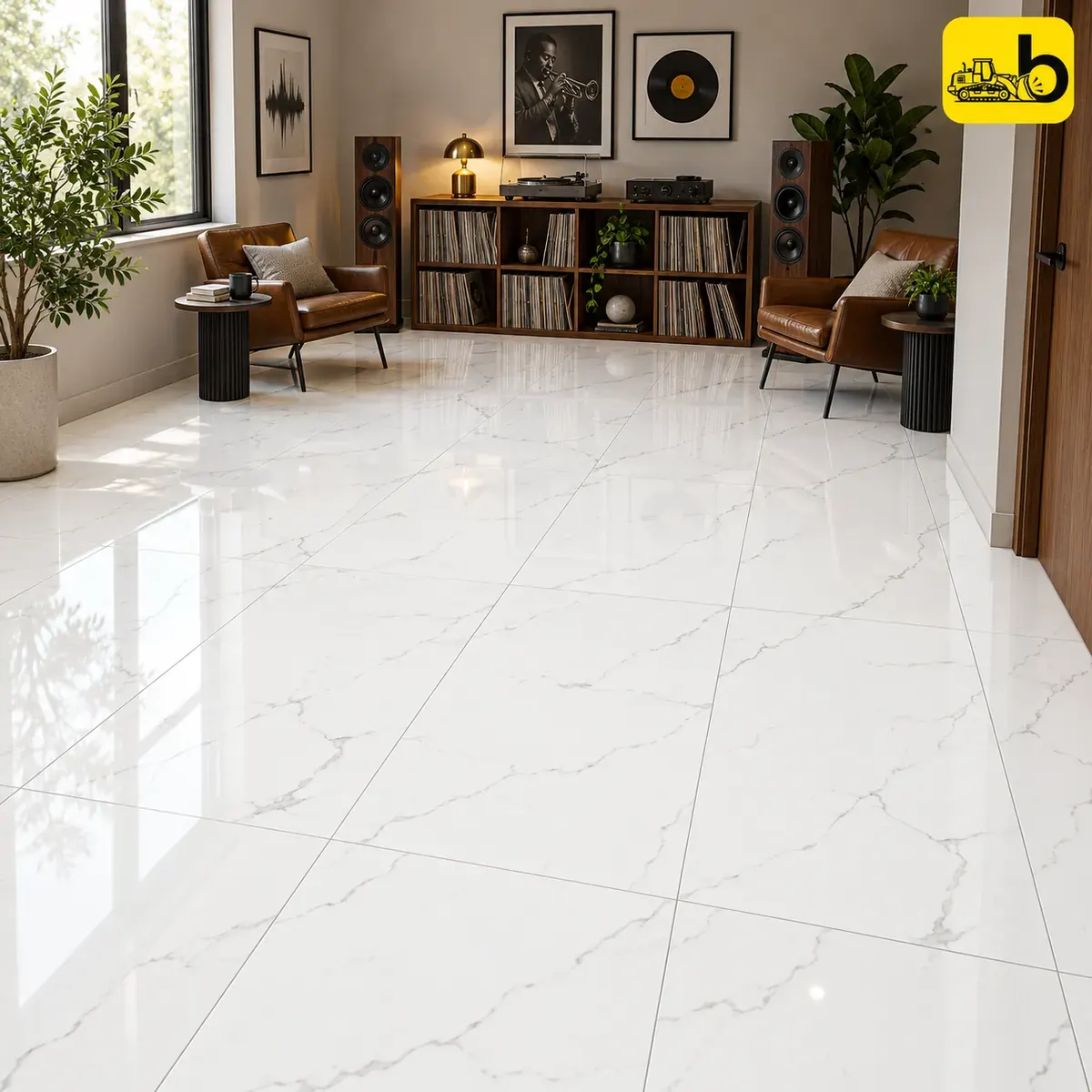 NITCO Polar Glow Infinite – Glossy Tile 600 × 1200 mm