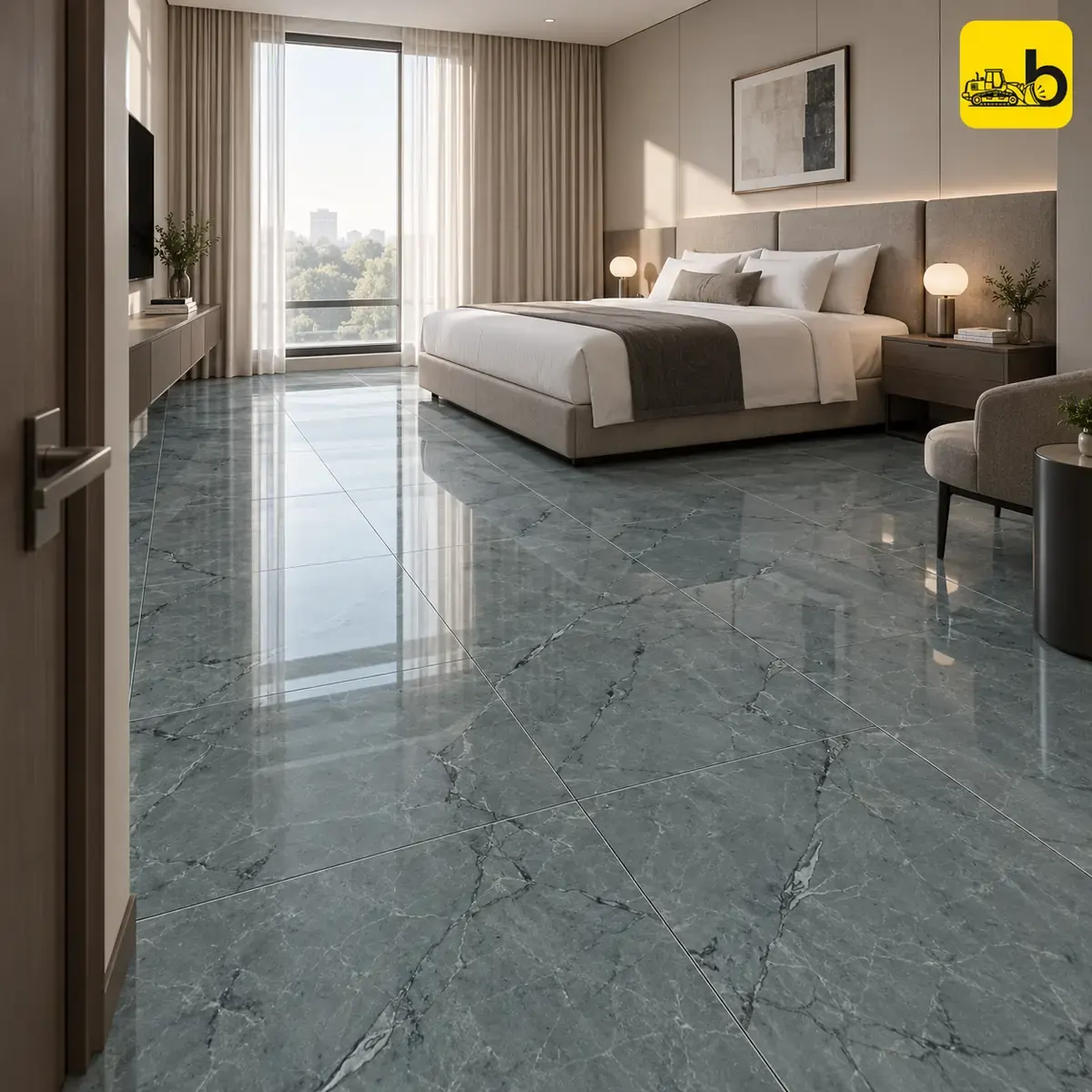 NITCO Amedio Grey – Glossy Tile 600 × 1200 mm