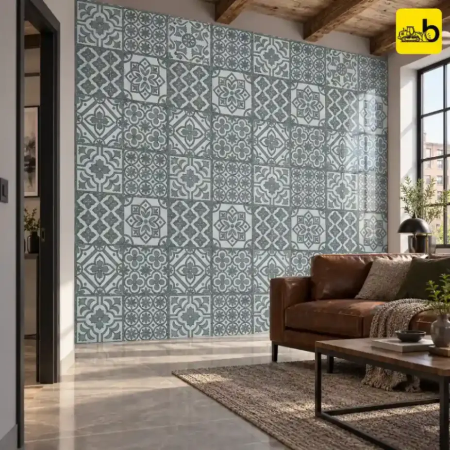 NITCO Iltas Grey Decor – Glossy Tile 600 × 1200 mm
