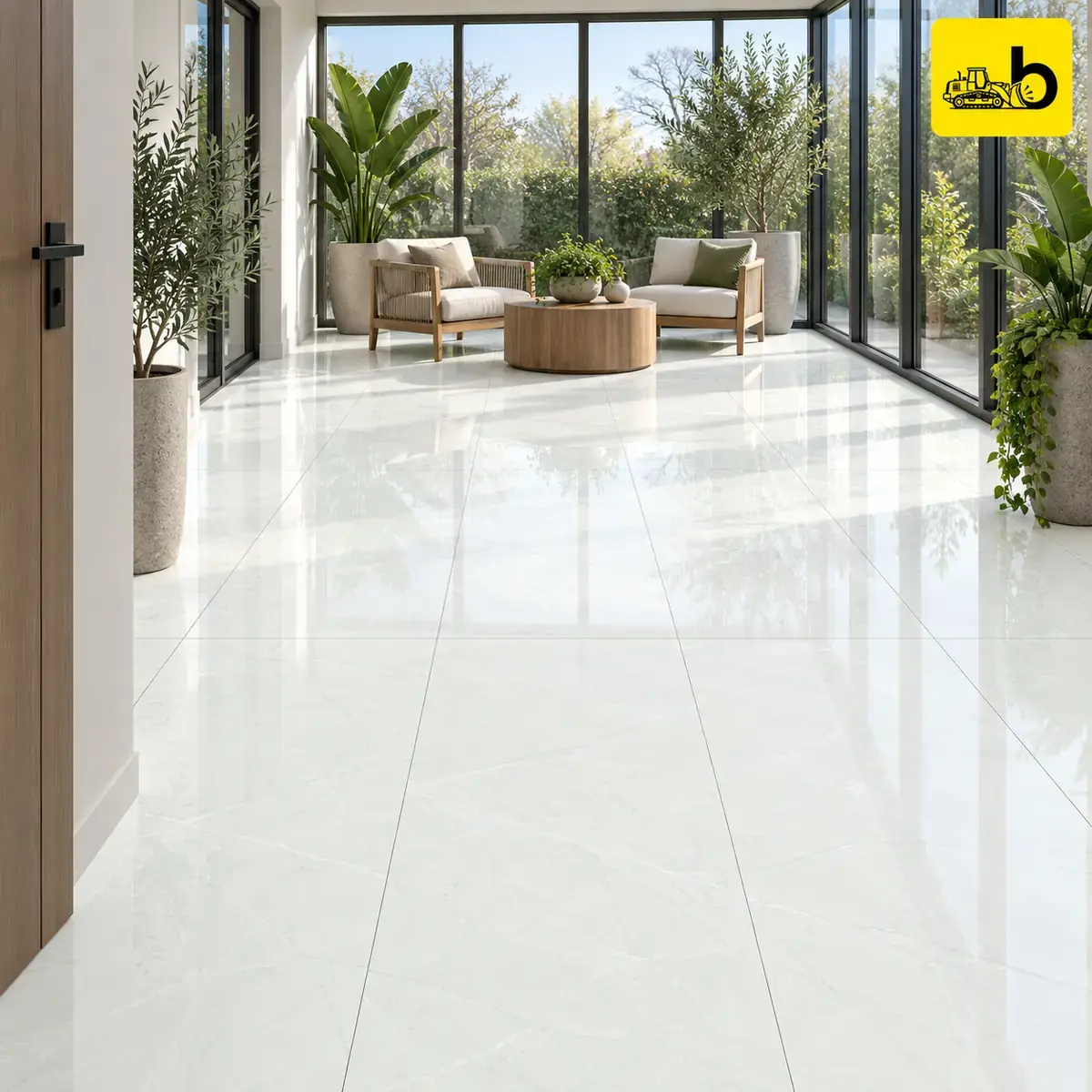 NITCO Pulvix Bianco – Glossy Tile 600 × 1200 mm