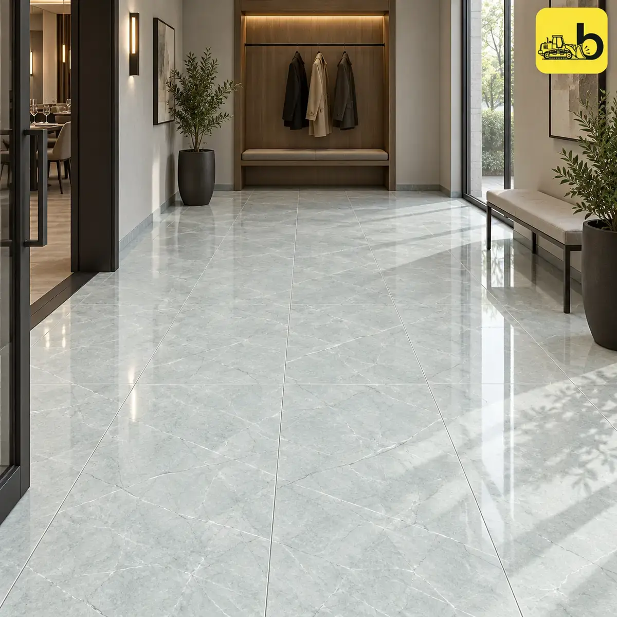 NITCO Pulvix Silver – Glossy Tile 600 × 1200 mm