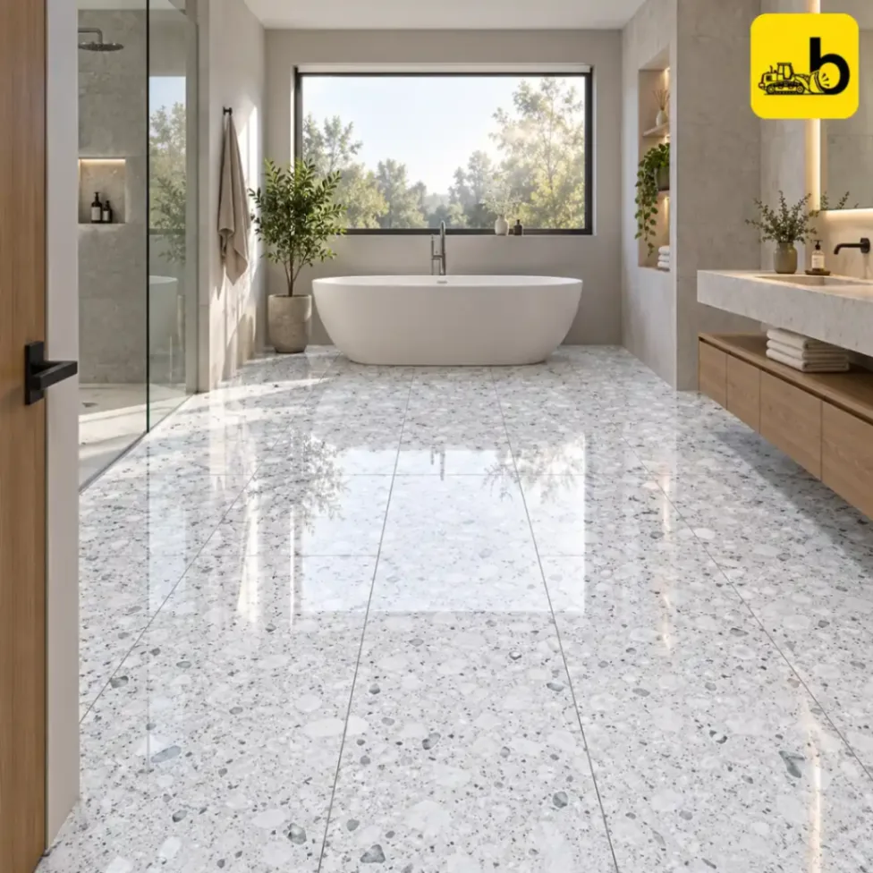 NITCO Concord Grey – Glossy Tile 600 × 1200 mm